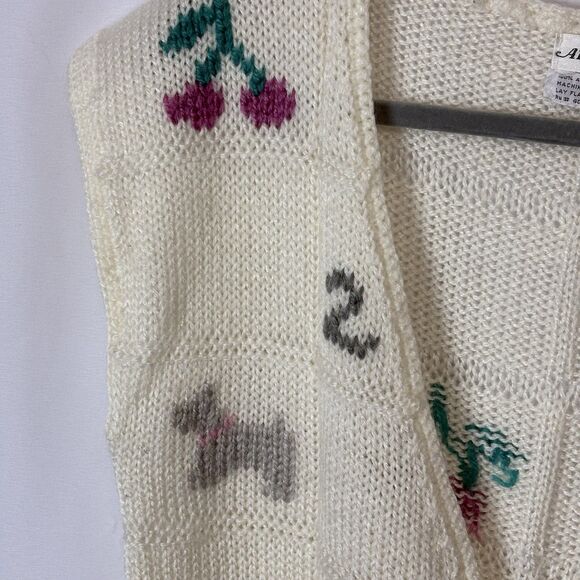 Vintage 80s Alyssa Brooke Knit Sweater Vest Women’s M Cottagecore Cute Teacher - Picture 3 of 6